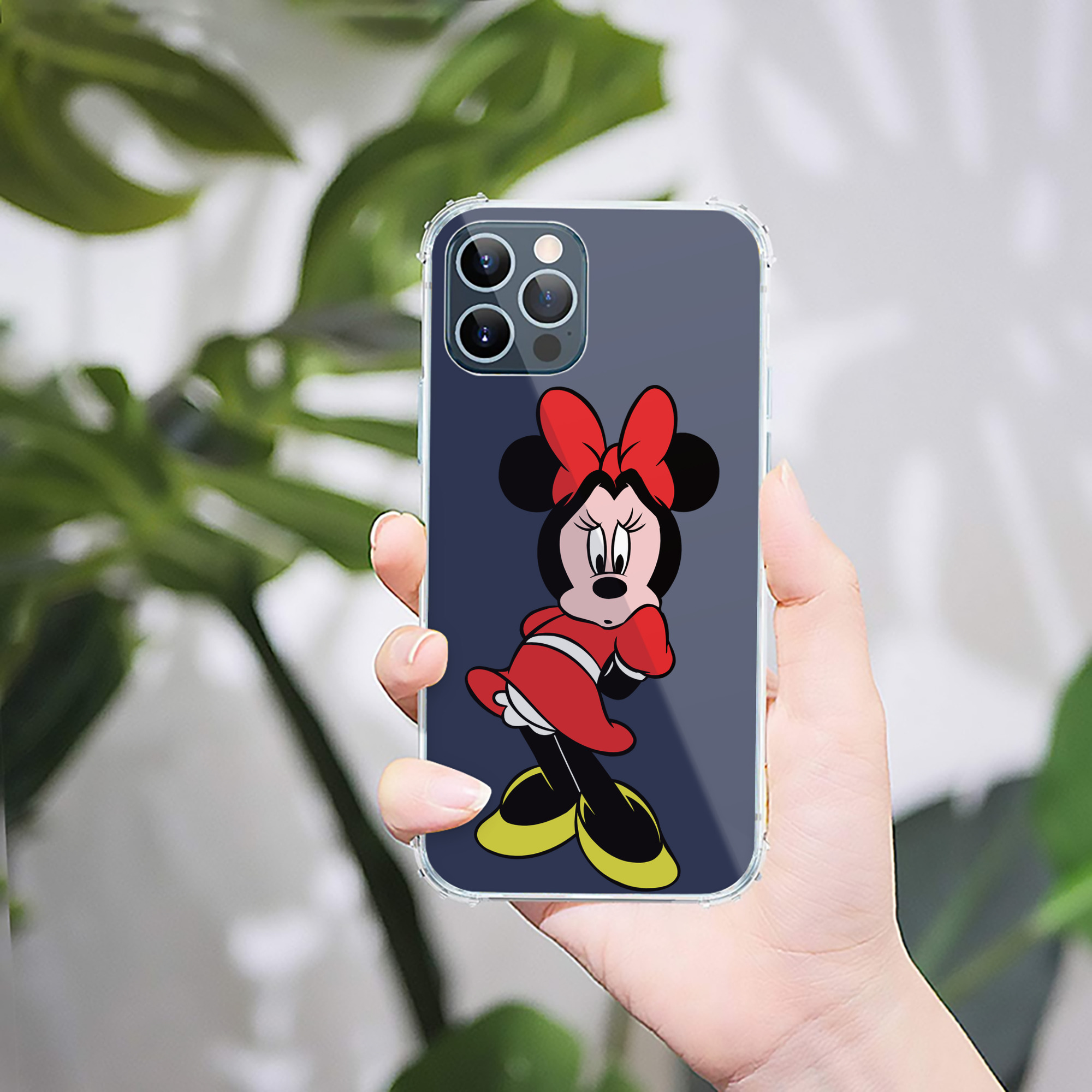 （画像用） ミッキーマウス Mickey Mouse 【iPhone 12シリーズ対応】透明スマホケース（クリアソフトケース）